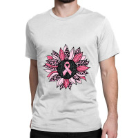 Sunflower Pink Cancer Awareness Women Warrior Classic T-shirt | Artistshot