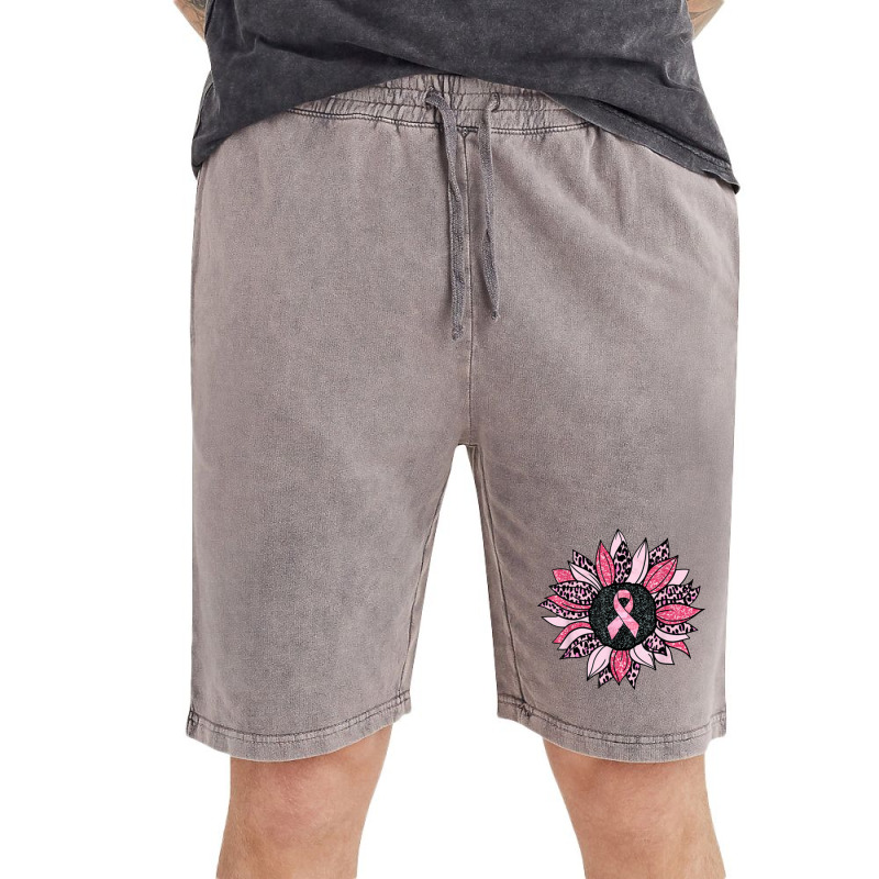 Sunflower Pink Cancer Awareness Women Warrior Vintage Short | Artistshot