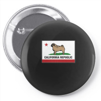 Funny Pug California Repuglic California Cali Pin-back Button | Artistshot