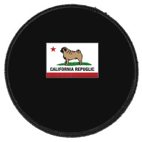 Funny Pug California Repuglic California Cali Round Patch | Artistshot