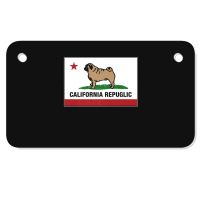 Funny Pug California Repuglic California Cali Motorcycle License Plate | Artistshot