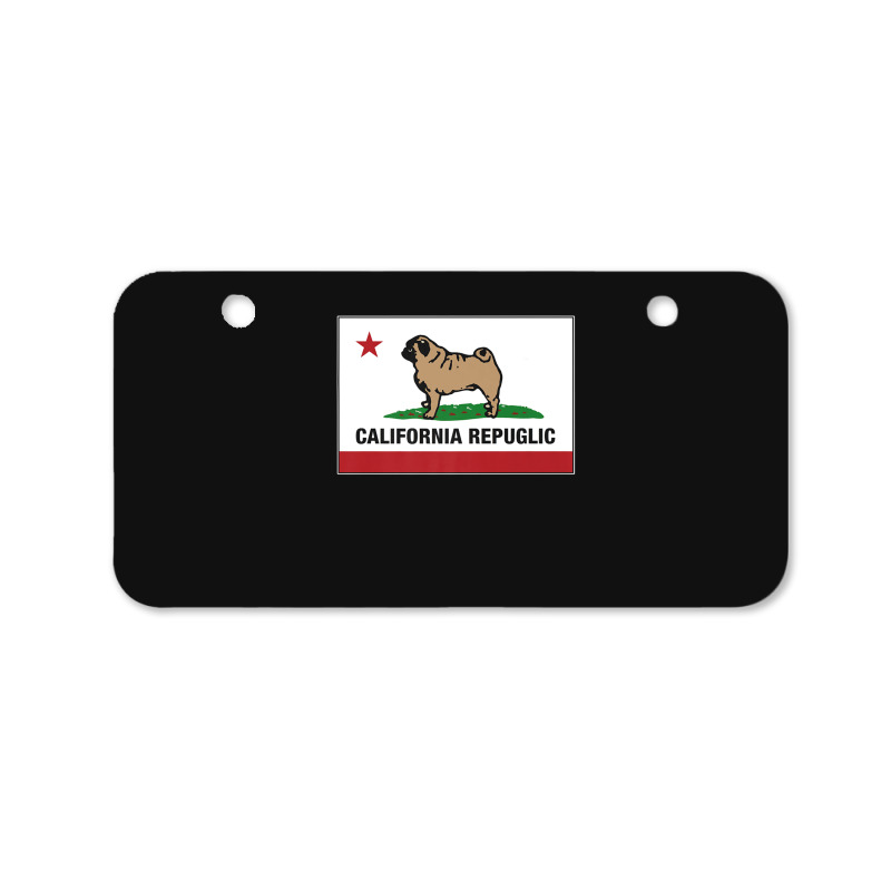 Funny Pug California Repuglic California Cali Bicycle License Plate | Artistshot