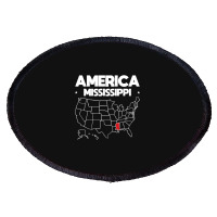 Usa Mississippi, Usa Mississippi Vintage, Usa Mississippi Art, Usa Mis Oval Patch | Artistshot