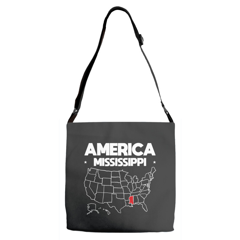 Usa Mississippi, Usa Mississippi Vintage, Usa Mississippi Art, Usa Mis Adjustable Strap Totes | Artistshot