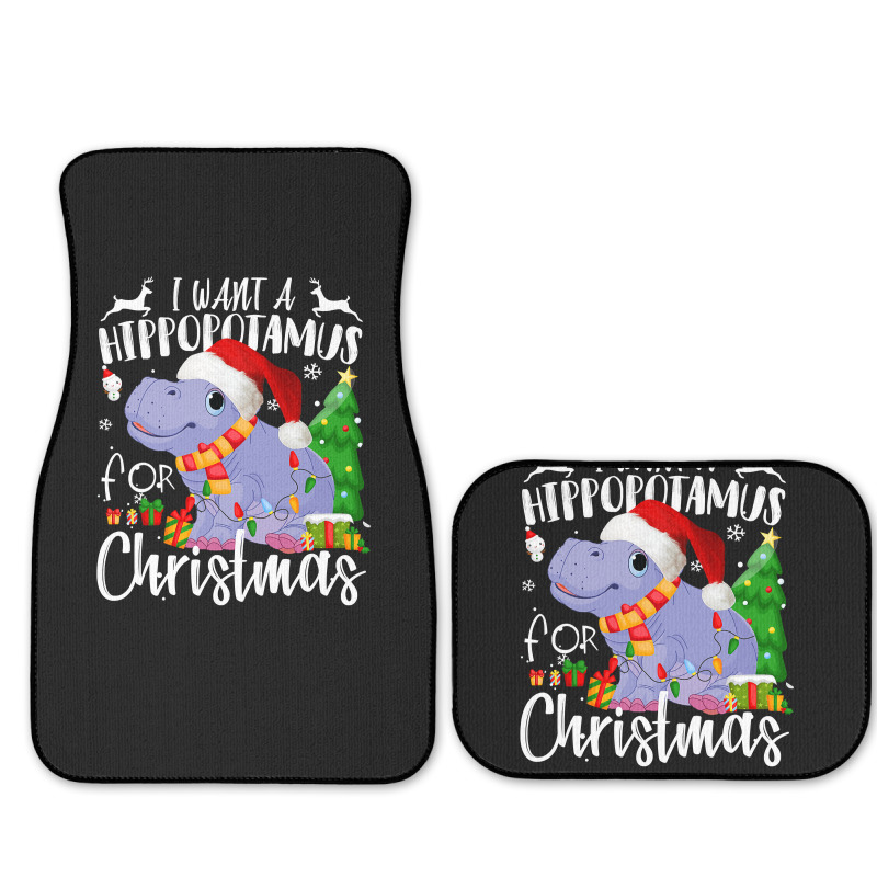 Hippopotamus I Want A Hippopotamus For Christmas Xmas Hippo 132 Hippo Full Set Car Mats | Artistshot