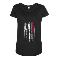 San Mateo Area Code American Flag, California Gift Maternity Scoop Neck T-shirt | Artistshot