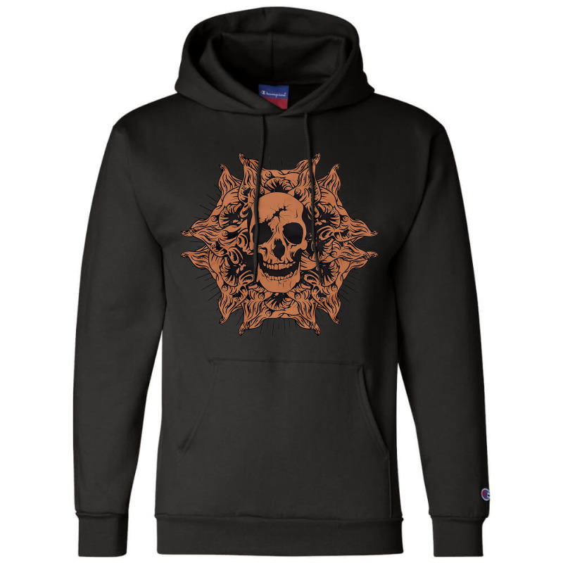 Skull Horror, Skull, Horror, Halloween, Skeleton, Death, Creepy, Magic Champion Hoodie | Artistshot