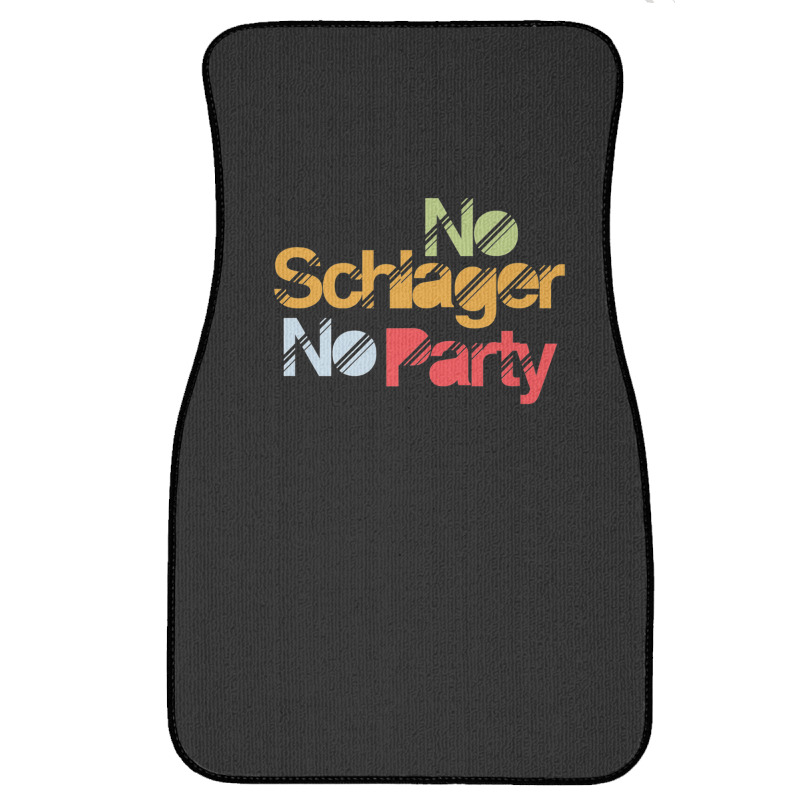 German Catchy Music Lover No Schlager No Party Musician Front Car Mat | Artistshot