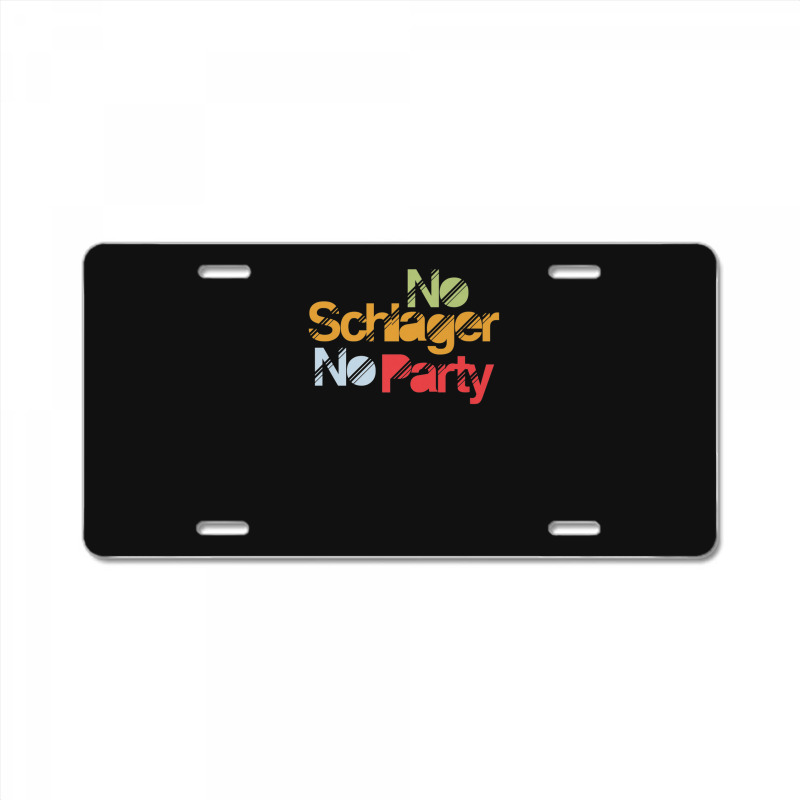 German Catchy Music Lover No Schlager No Party Musician License Plate | Artistshot