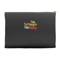 German Catchy Music Lover No Schlager No Party Musician Accessory Pouches | Artistshot