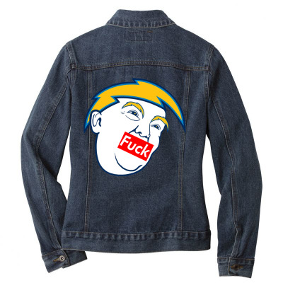 Trump Haters Ladies Denim Jacket Designed By Warning