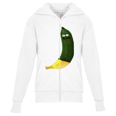 Green Pickle Youth Zipper Hoodie Designed By Warning
