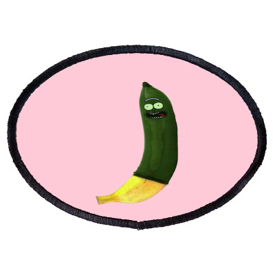 Green Pickle Oval Patch Designed By Warning