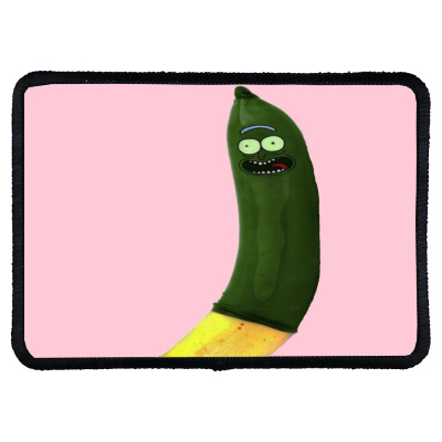 Green Pickle Rectangle Patch Designed By Warning