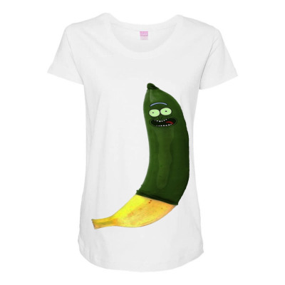 Green Pickle Maternity Scoop Neck T-shirt Designed By Warning