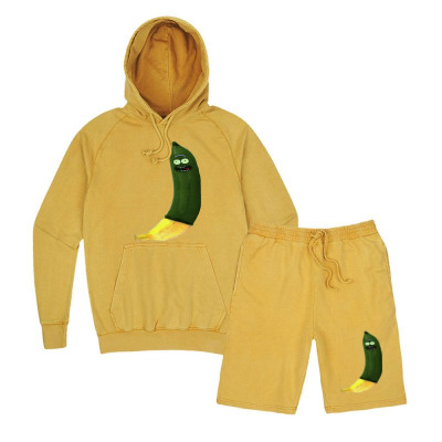 Green Pickle Vintage Hoodie And Short Set Designed By Warning