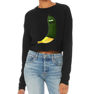 Green Pickle Cropped Sweater Designed By Warning