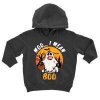 Moo I Mean Boo T  Shirt Moo I Mean Boo Funny Ghost Cow Halloween Costu Toddler Hoodie | Artistshot