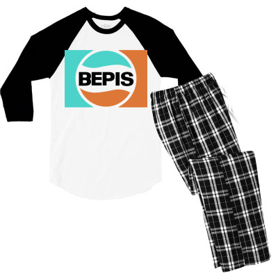 Bepis Aesthetic Men's 3/4 Sleeve Pajama Set Designed By Warning