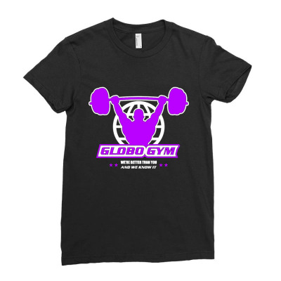 Globo Gym Costume Ladies Fitted T-shirt Designed By Warning