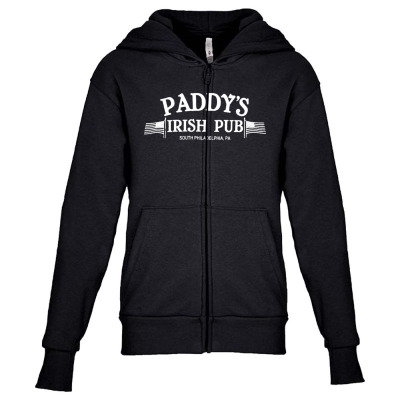 Paddy Irish Pub Youth Zipper Hoodie Designed By Warning