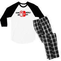 Game On World Off For Light Men's 3/4 Sleeve Pajama Set | Artistshot