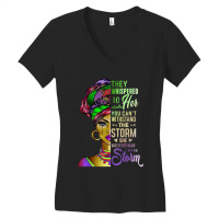 Black History Month  African Woman Afro I Am The Storm Graphic Music Women's V-neck T-shirt | Artistshot