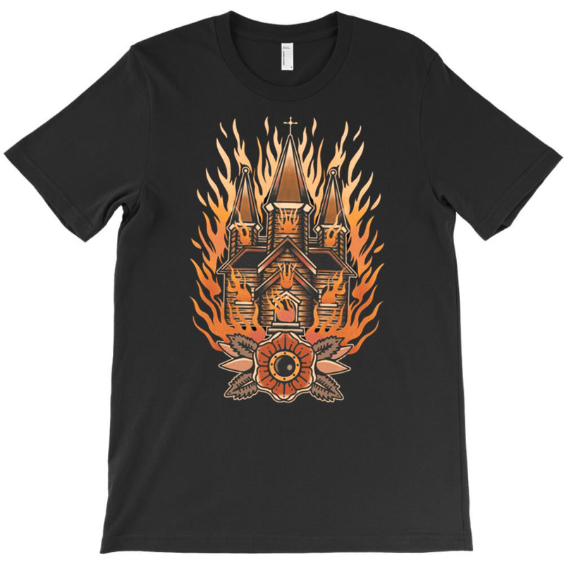 Burning Church, Burning Church Art, Burning Church Vintage, Burning Ch T-shirt | Artistshot