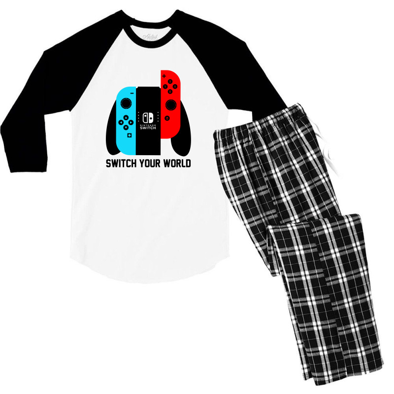 Switch Your World Men's 3/4 Sleeve Pajama Set | Artistshot