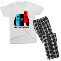 Switch Your World Men's T-shirt Pajama Set | Artistshot