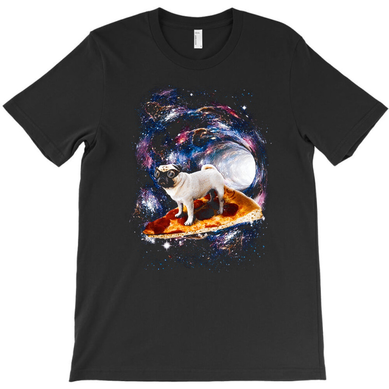 Space Dog Breed, Space Dog, Pug Surfing On Pizza, Pug Surfing, Pizza S T-shirt | Artistshot