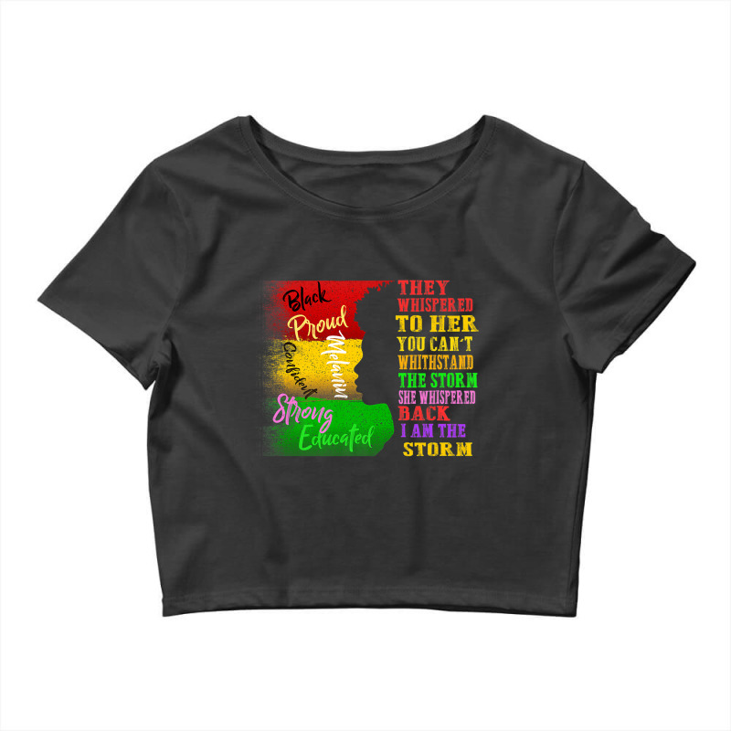 Black History Month  African Woman Afro I Am The Storm Music Vintage Crop Top by TyrellDesign | Artistshot