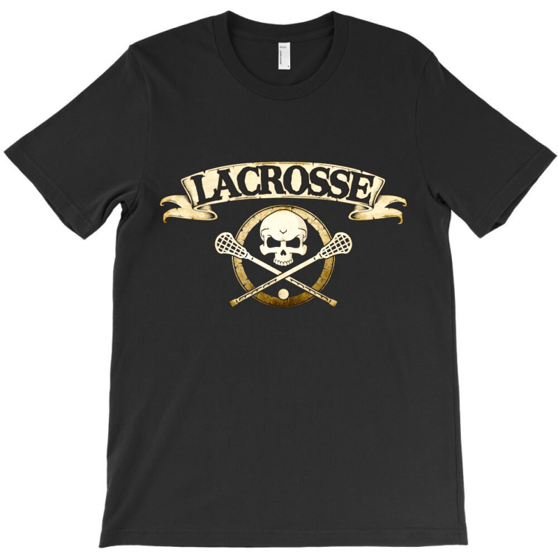 Lacrosse Skull And Crossbones, Lacrosse Skull And Crossbones Art, Lacr T-shirt | Artistshot