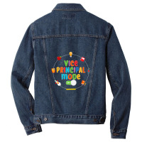 Funny School Vice Principal Mode On Gift Men Denim Jacket | Artistshot