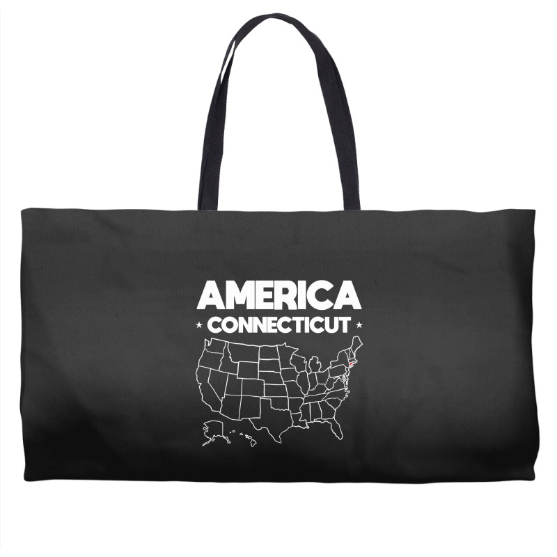 Usa Connecticut, Usa Connecticut Vintage, Usa Connecticut Art, Usa Con Weekender Totes | Artistshot