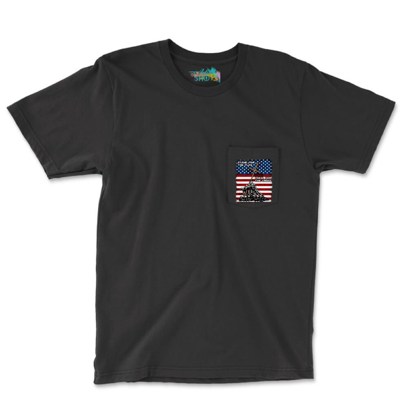 Stand For The Flag Kneel For The Cross, Stand For The Flag, Kneel For  Pocket T-shirt | Artistshot