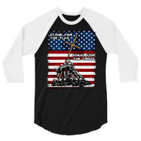 Stand For The Flag Kneel For The Cross, Stand For The Flag, Kneel For  3/4 Sleeve Shirt | Artistshot