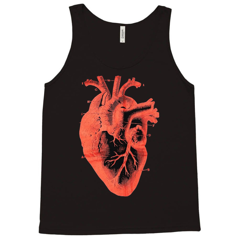 Anatomic Vintage Heart, Anatomic Vintage Heart Art, Anatomic Vintage H Tank Top | Artistshot