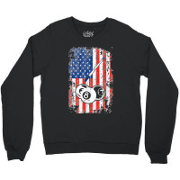 Billiards American Flag Cue Pool Balls Billiard Player Gift T Shirt Crewneck Sweatshirt | Artistshot