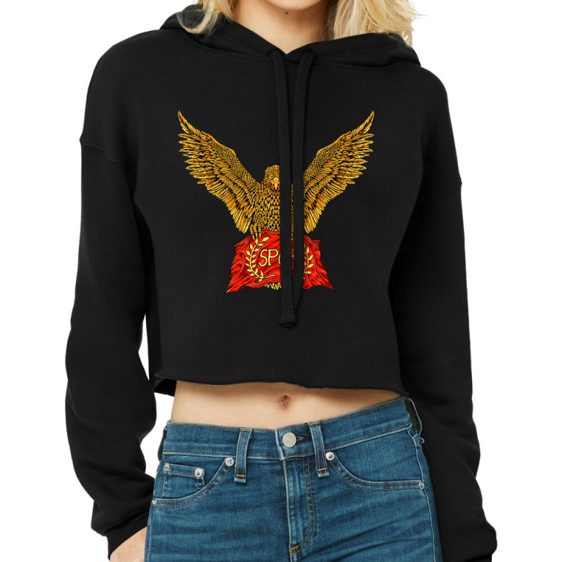 Roman Legion Eagle With Flag, Roman Legion Eagle With Flag Art, Roman  Cropped Hoodie by cm-arts | Artistshot