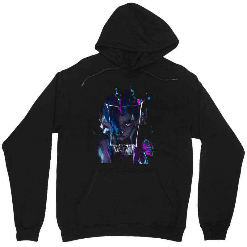 Arcane Wanted Jinx, Arcane Wanted Jinx Art, Arcane Wanted Jinx Vintage Unisex Hoodie | Artistshot