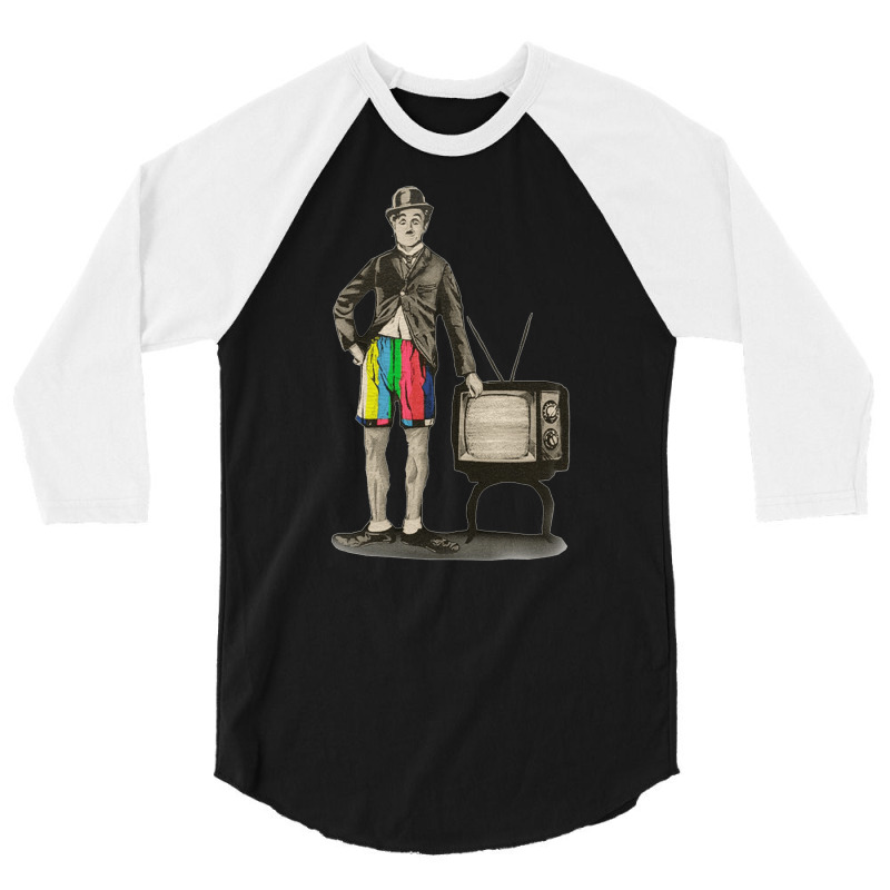 Charlie Chaplin, Charlie Chaplin Art, Charlie Chaplin Vintage, Charlie 3/4 Sleeve Shirt | Artistshot