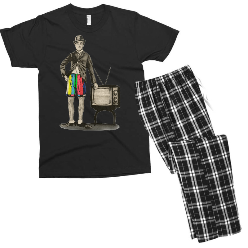 Charlie Chaplin, Charlie Chaplin Art, Charlie Chaplin Vintage, Charlie Men's T-shirt Pajama Set | Artistshot