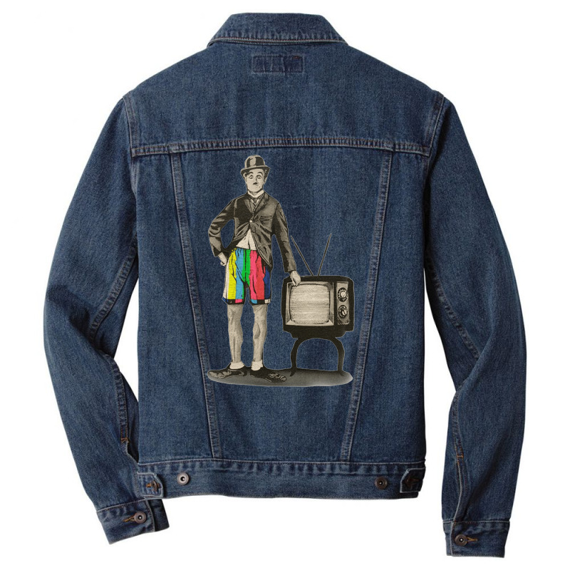 Charlie Chaplin, Charlie Chaplin Art, Charlie Chaplin Vintage, Charlie Men Denim Jacket | Artistshot