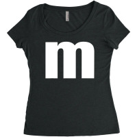 Letter M Groups Costume Matching For Halloween Or Christmas Women's Triblend Scoop T-shirt | Artistshot