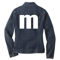 Letter M Groups Costume Matching For Halloween Or Christmas Ladies Denim Jacket | Artistshot