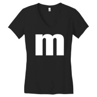 Letter M Groups Costume Matching For Halloween Or Christmas Women's V-neck T-shirt | Artistshot