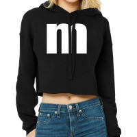 Letter M Groups Costume Matching For Halloween Or Christmas Cropped Hoodie | Artistshot