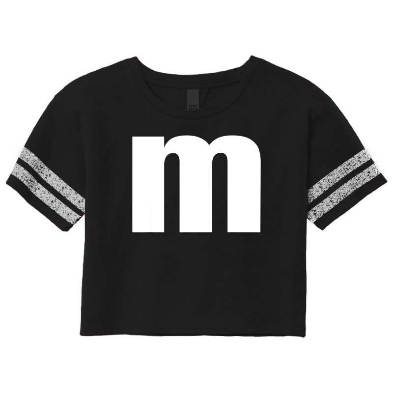 Letter M Groups Costume Matching For Halloween Or Christmas Scorecard Crop Tee by Premium | Artistshot