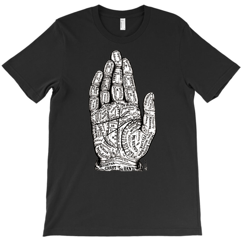 Chart Of The Hand, Palmistry, Chart, The Hand, Chart Of The Hand Vinta T-shirt | Artistshot